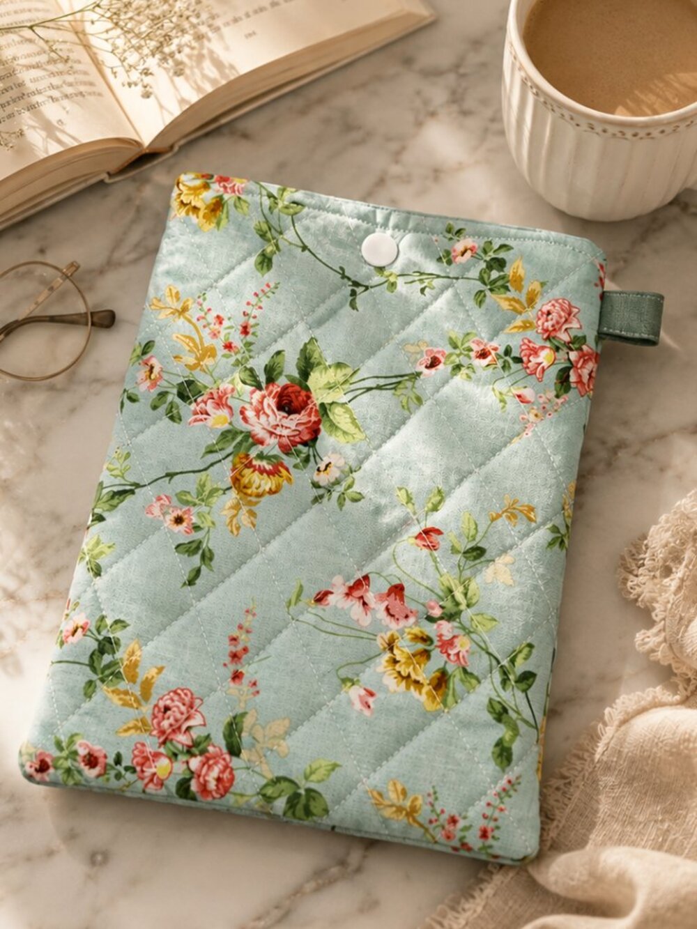 Kindle Sleeve Gift Collection | Quilted Book Protector with Matching Wristlet